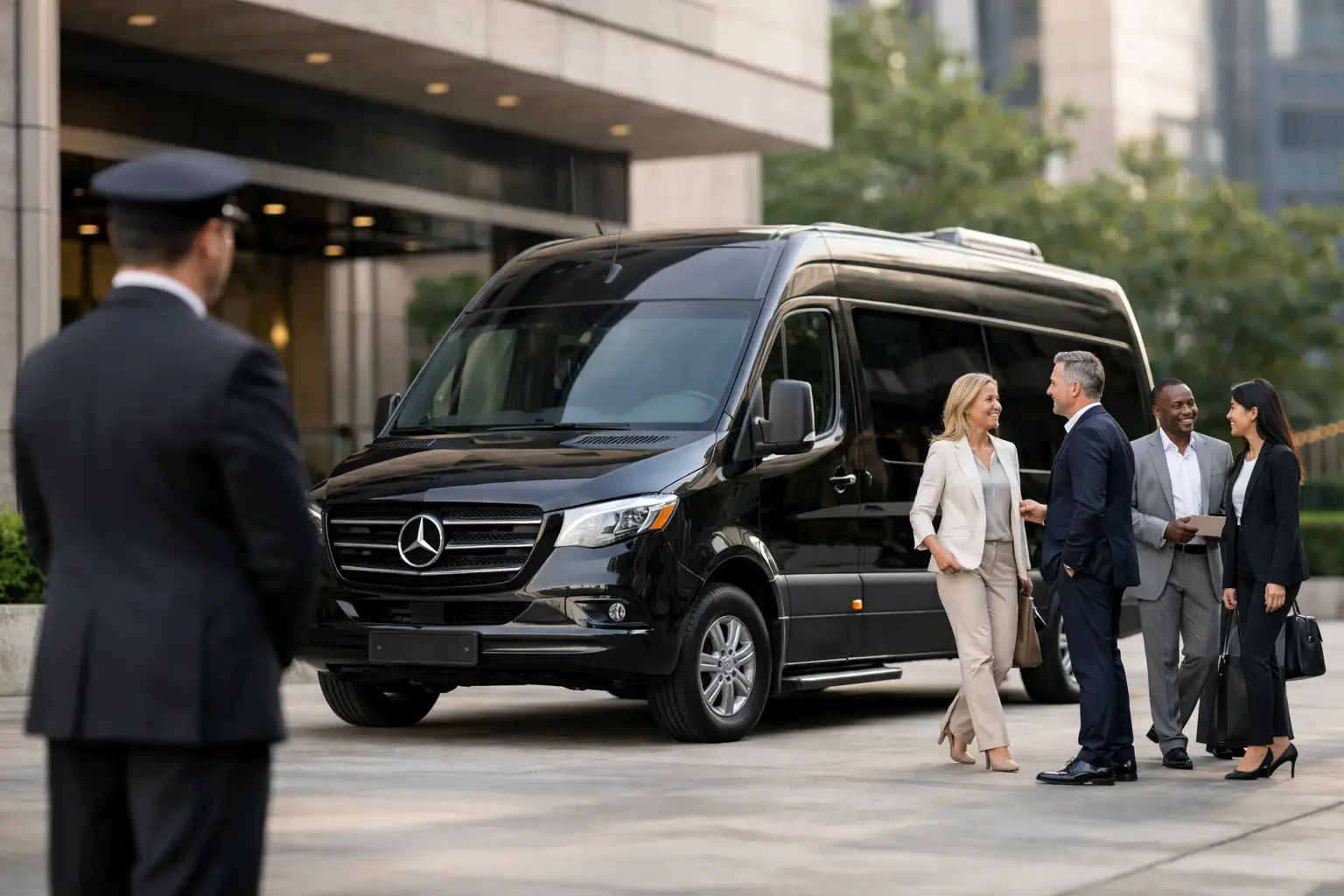 Mercedes Sprinter Chauffeur Rental for Groups